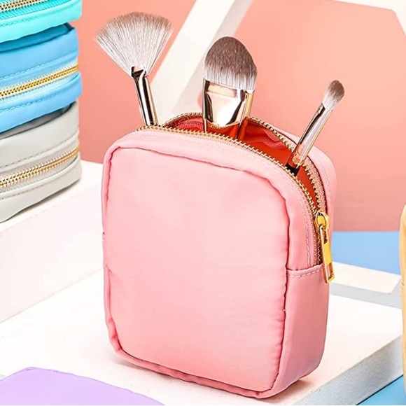 NWT Light Pink Nylon Mini Pouch - Picture 1 of 6